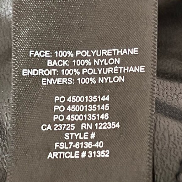 Aritzia Wilfred Free Daria Vegan Faux Leather Leggings Size XS Neutral - Picture 9 of 9